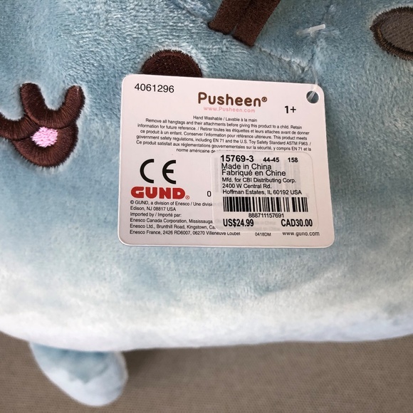 NEW- PUSHEEN- 13" Narwhal Plush - Picture 2 of 3